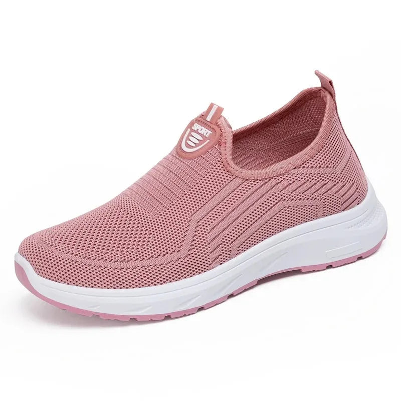 Women's Breathable Mesh Sneakers – Lightweight Lace-Up Shoes