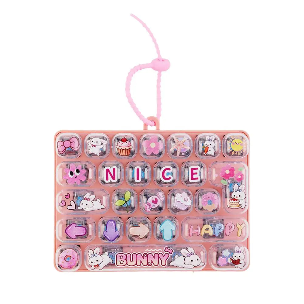 Mini Keyboard Fidget Toy – 26-Key Cute Animal Keychain