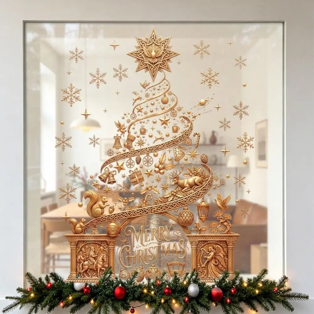 Reusable Christmas Window Clings – PVC Electrostatic Xmas Decals
