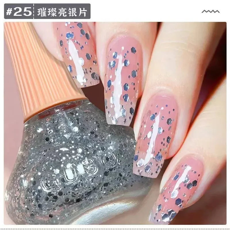 Handaiyan Shimmer Nail Polish – Quick Dry, 45 Colors, 12ml