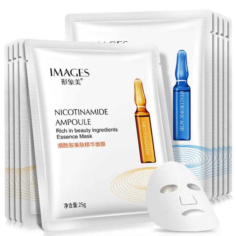 10-Pack Hyaluronic Acid & Niacinamide Sheet Face Masks