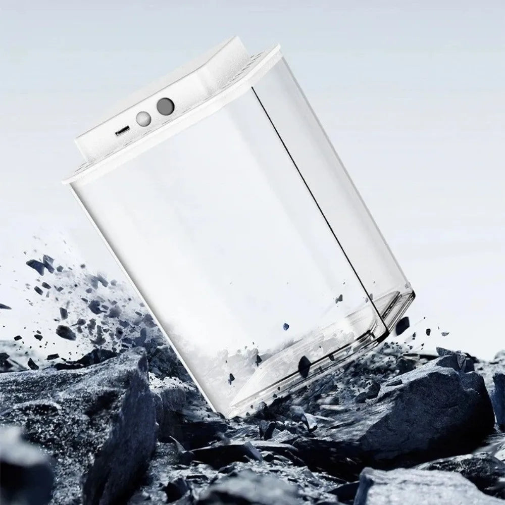 Desktop Acrylic Fish Tank – LED Light & USB Self-Circulating