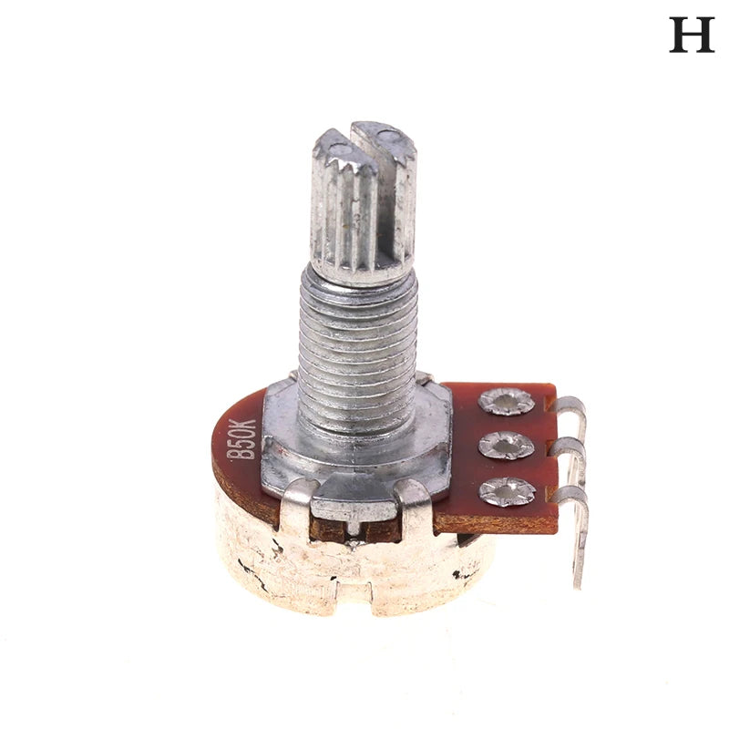 Splined Mini Potentiometer A/B Guitar Bass Tone Volume Pot