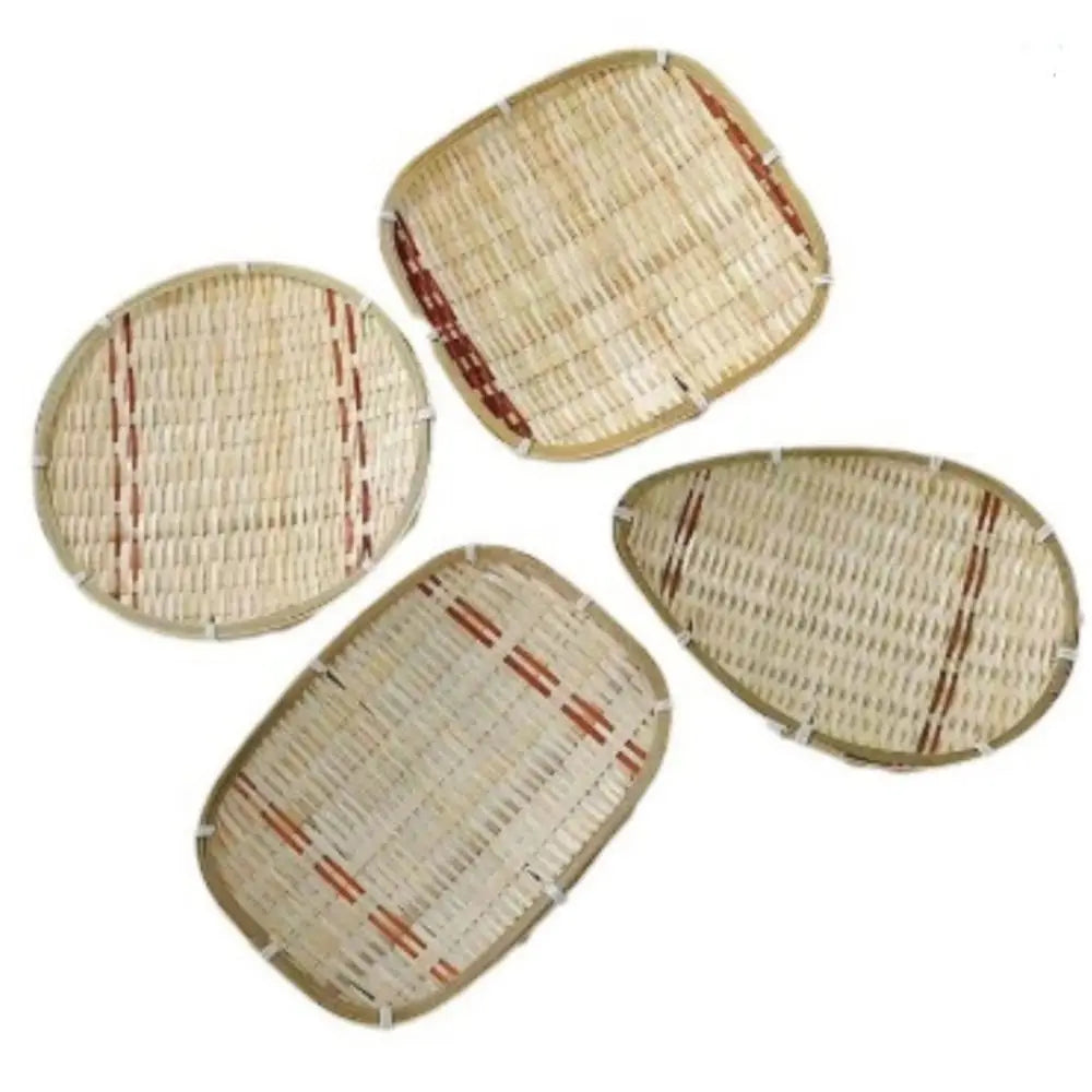 Handwoven Bamboo Basket – Bread, Fruit & Snack Serving Tray