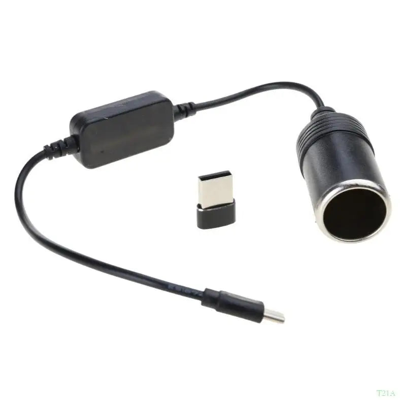 USB-C to 12V Car Socket Adapter Cable | 5V to 12V Converter