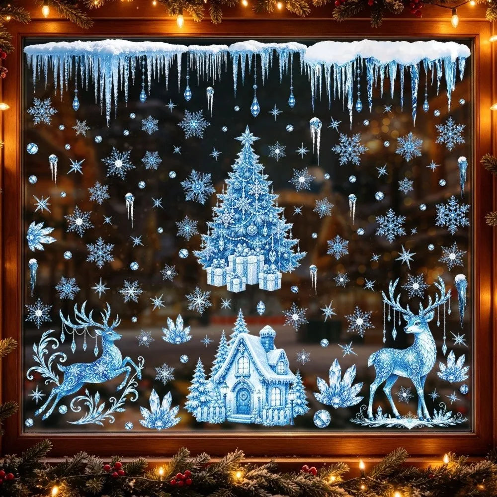 Reusable Christmas Window Stickers – PVC Electrostatic Cling