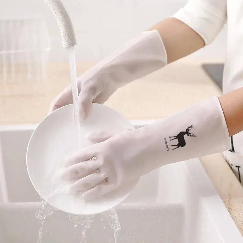 Waterproof PVC Cleaning Gloves – Durable Dishwashing Housework