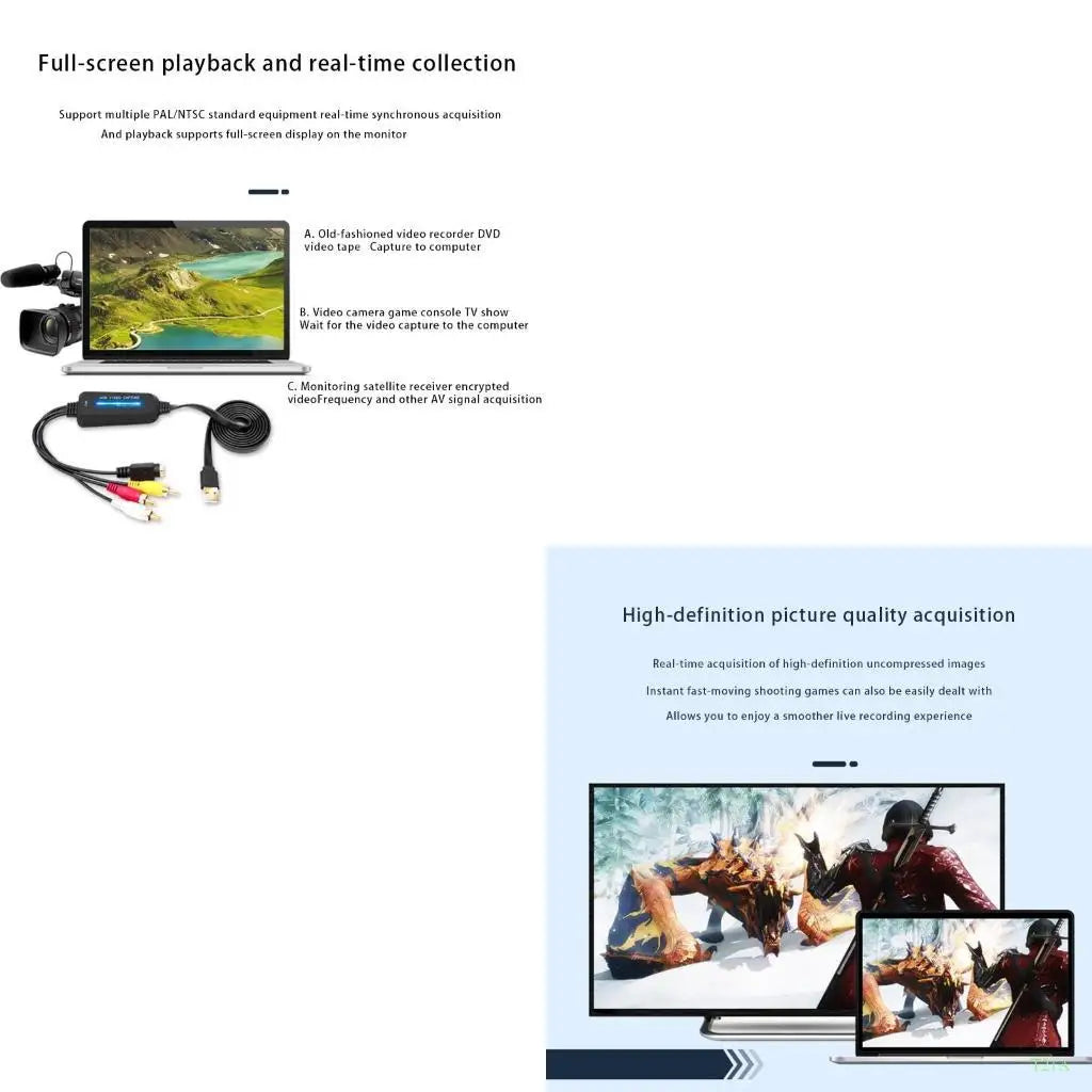 USB 2.0 Video Capture Card – VHS VCR to Digital Converter