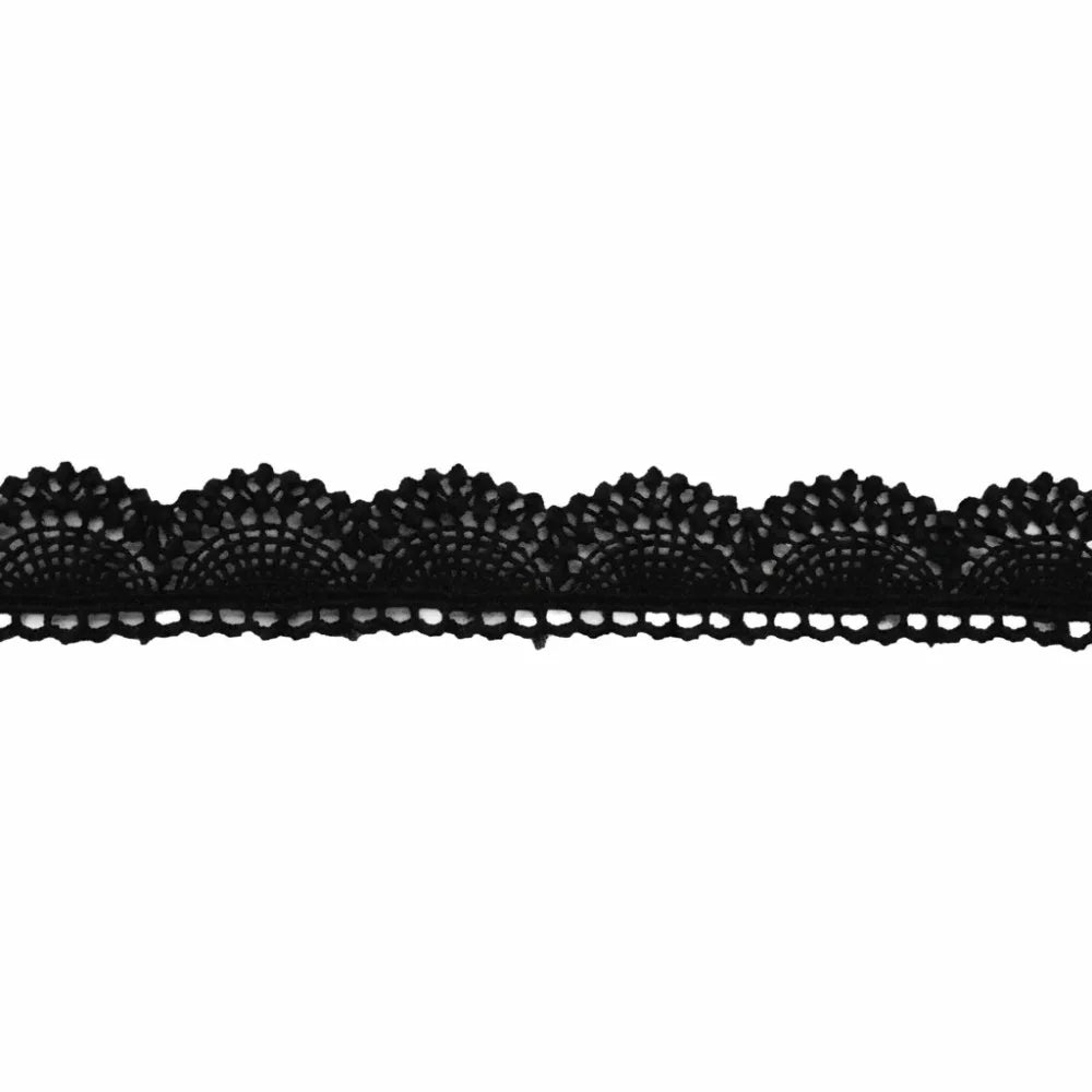 15 Yards Embroidered Lace Trim | Scallop Edge, 10 Colors