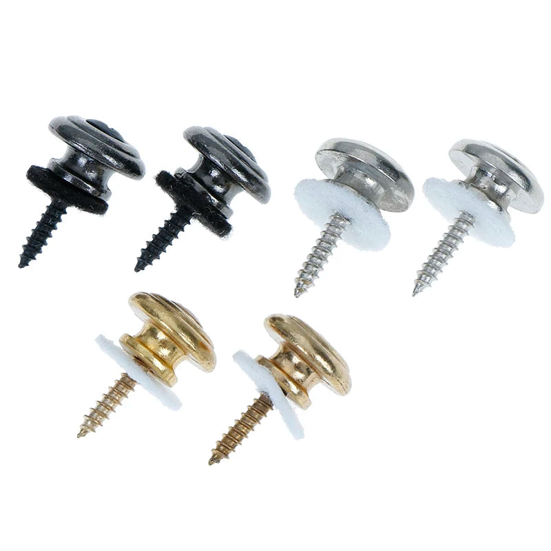 Mushroom Head Guitar Strap Lock Buttons with Screws – 1 Pair