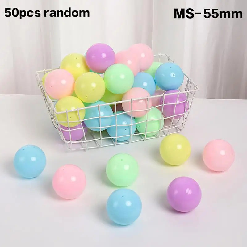 50-Pack Empty Plastic Capsule Balls 28–55mm | DIY Toy Containers