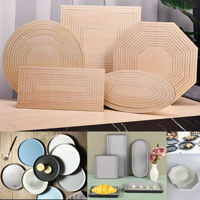 Wood Concentric Clay Cutting Guide – Pottery Plate Forming Mold