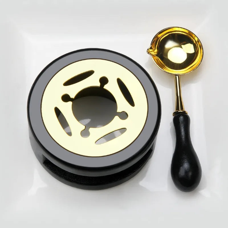 Wax Seal Melting Furnace Set – Metal Spoon & Stamp Kit