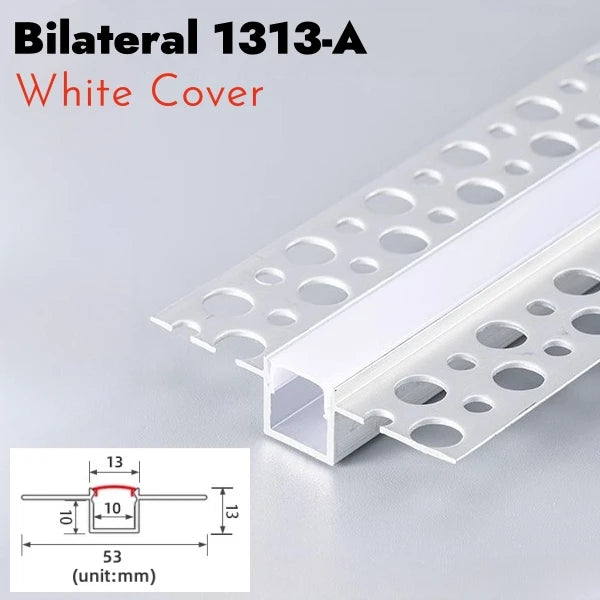 Recessed LED Aluminum Channel Profile Black Diffuser | Khelse