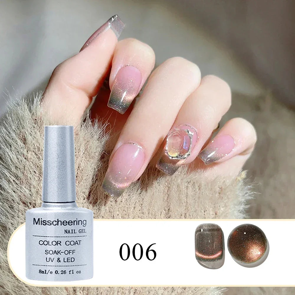 Cat's Eye Magnetic Gel Nail Polish – UV/LED Crystal Blue 8ml