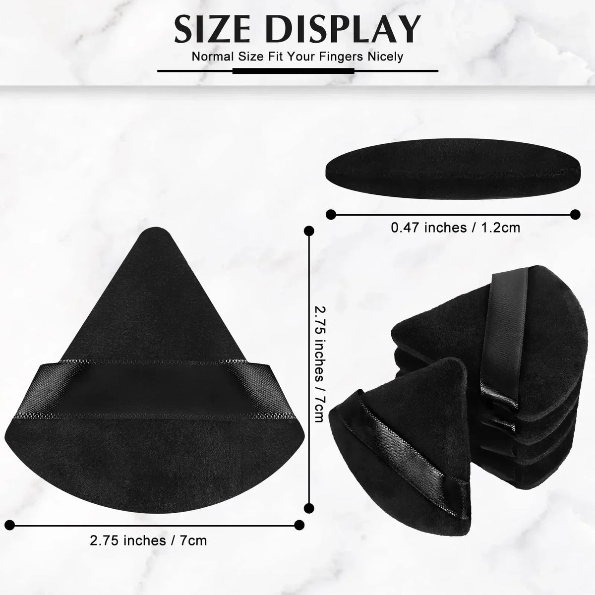 Triangle Velvet Powder Puff Set – Mini Makeup Sponge 10/20 Pcs