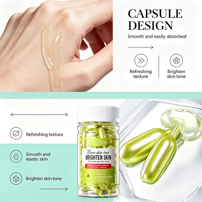 Vitamin C Essence Capsules – 90ct Brightening Face Serum