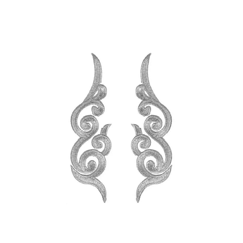 Baroque Gold & Silver Sequin Embroidery Appliqué Patches – 2 Pack