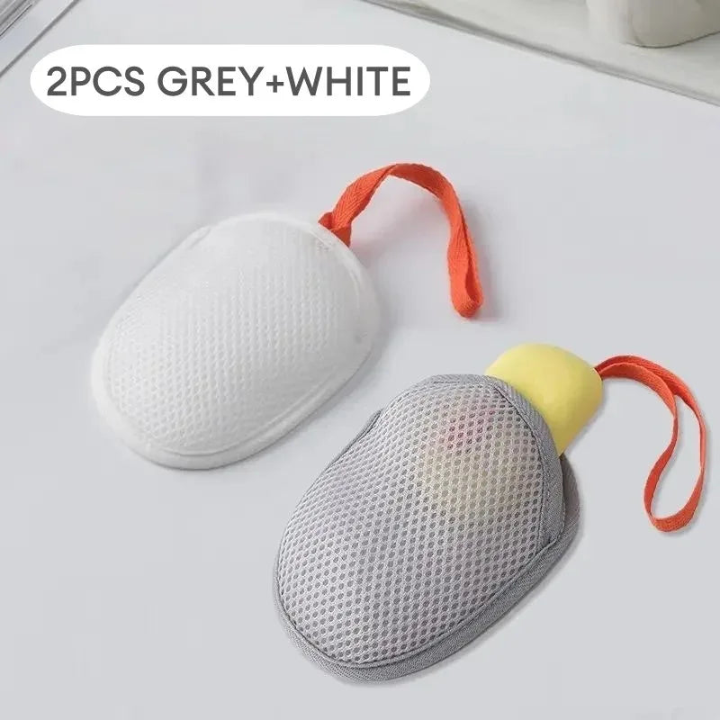 Mesh Soap Saver Pouch – Foaming Bar Soap Bag & Body Scrubber
