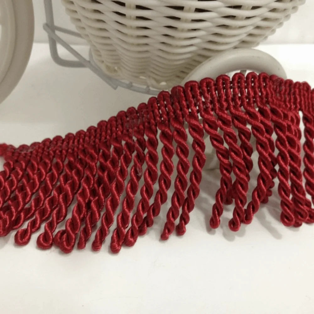 11M Polyester Fringe Tassel Trim 6cm – Upholstery & Craft Ribbon