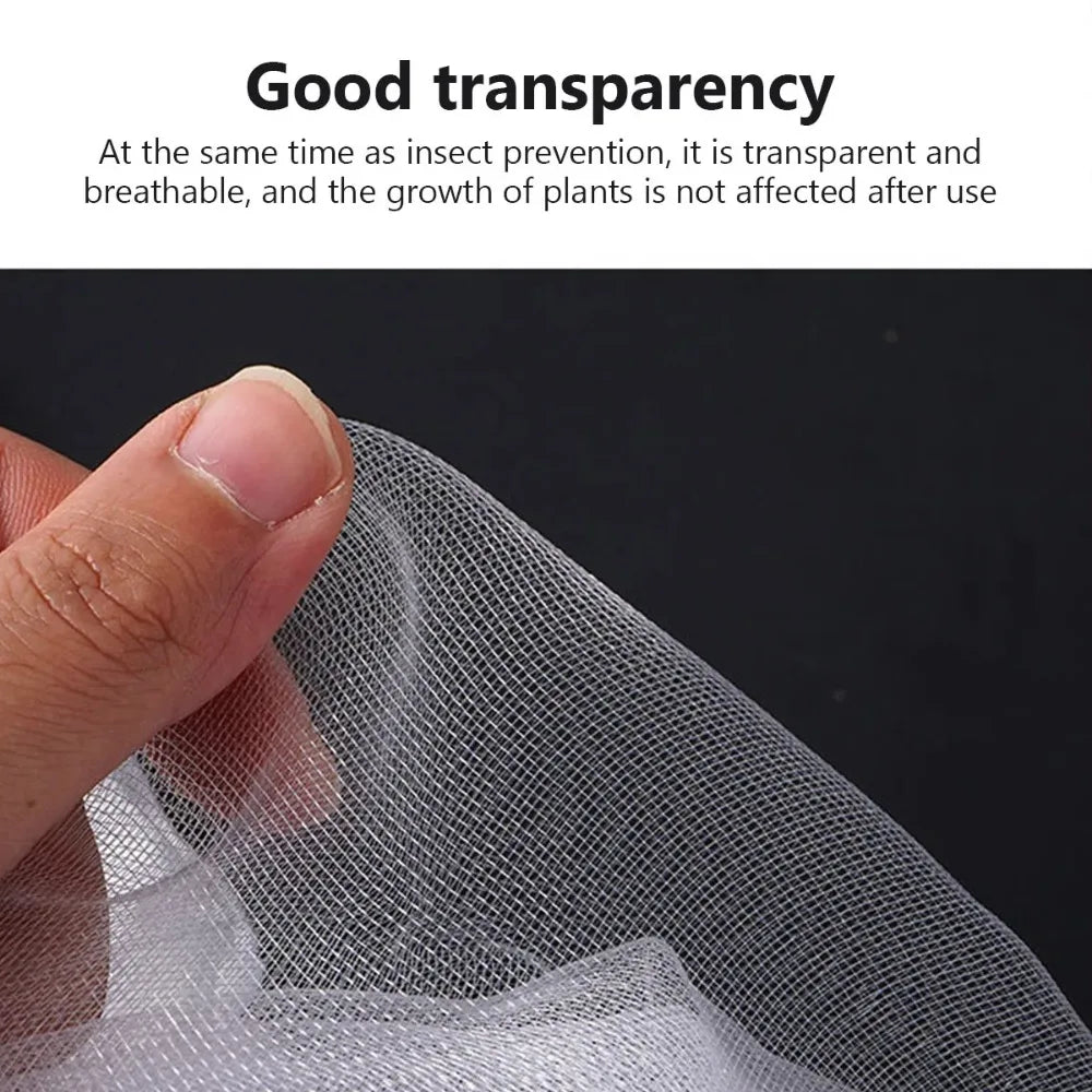 Plant Insect Screen Cover – Zip & Drawstring PE Mesh Netting