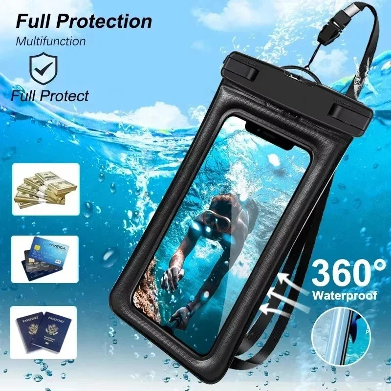 Waterproof Phone Pouch – Luminous Touchscreen Dry Bag
