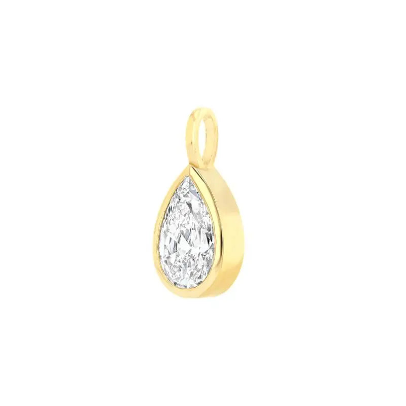 Geometric Gold Plated Necklace – White Zircon Pendant for Women