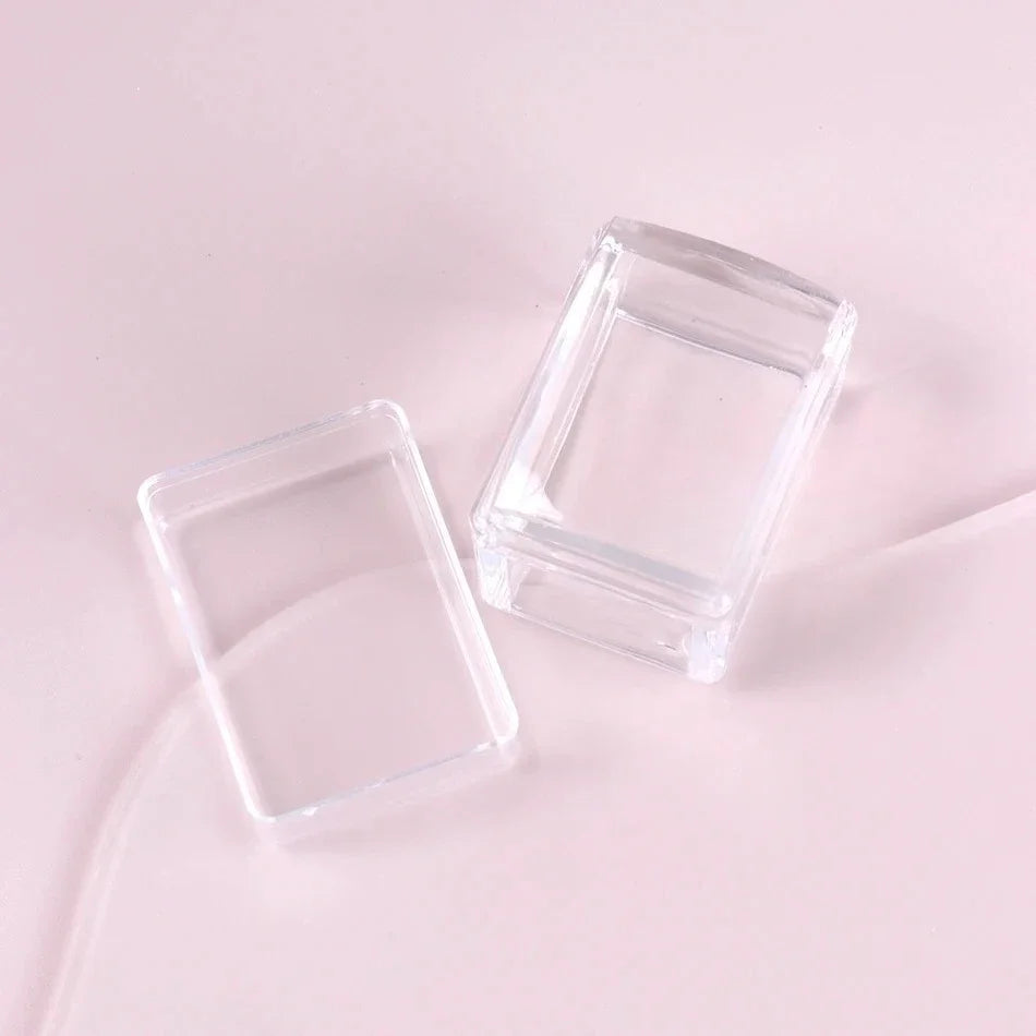 Silicone Nail Art Stamping Kit – French Manicure Stamp & Scraper