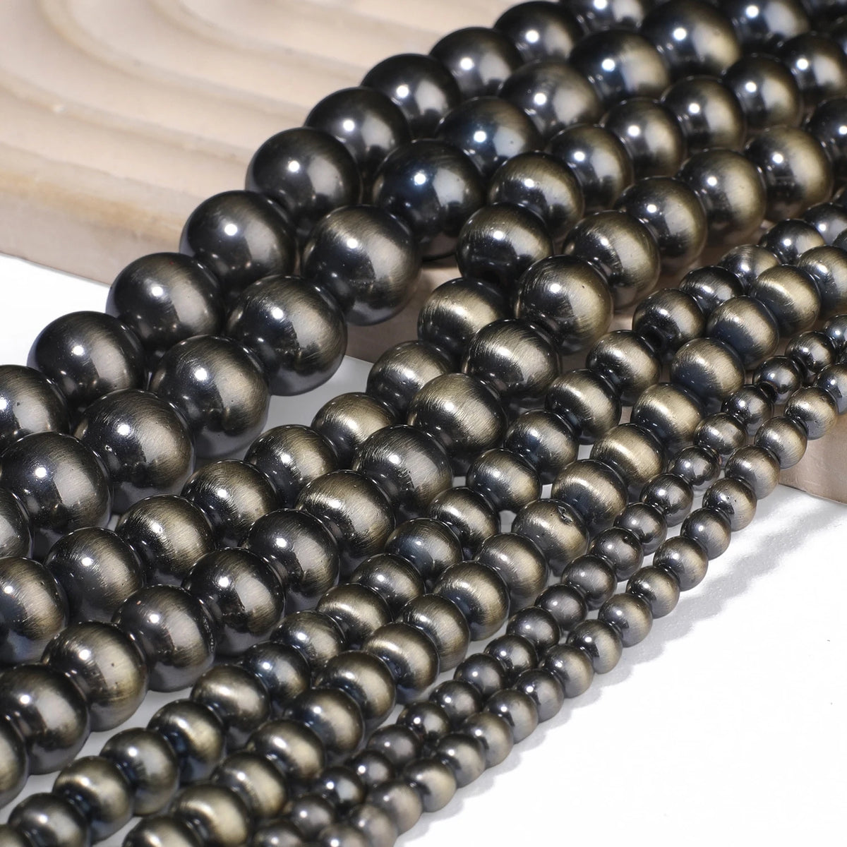 Vintage Brushed Bronze Hematite Round Spacer Beads 4–10mm DIY