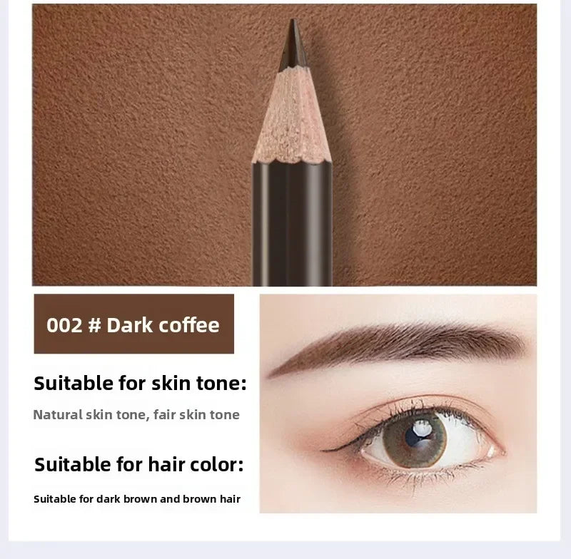 Wooden Double-Ended Eyebrow Pencil – 4 Shades, Waterproof