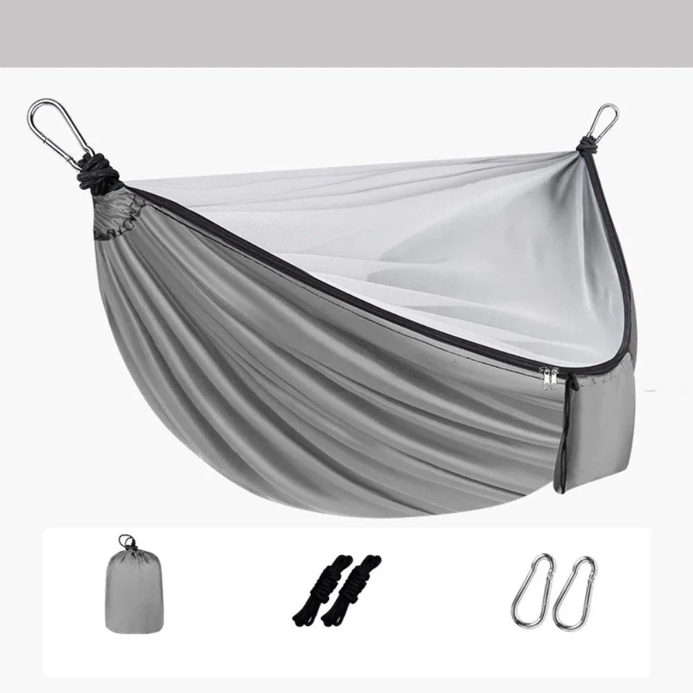 Thickened Double Camping Hammock with Mosquito Net | 270x140cm