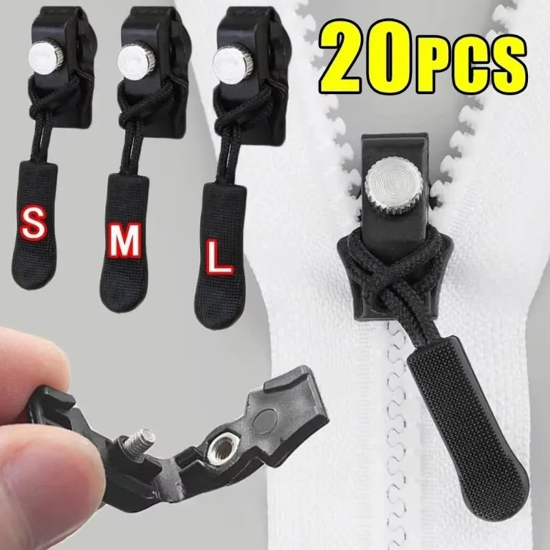 Universal Zipper Repair Kit – Replacement Slider Pulls 3–60 Pcs