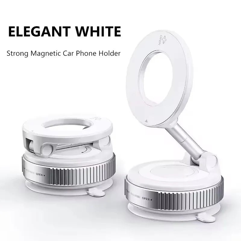 Magnetic Car Phone Holder – 360° Adjustable Vacuum Mount