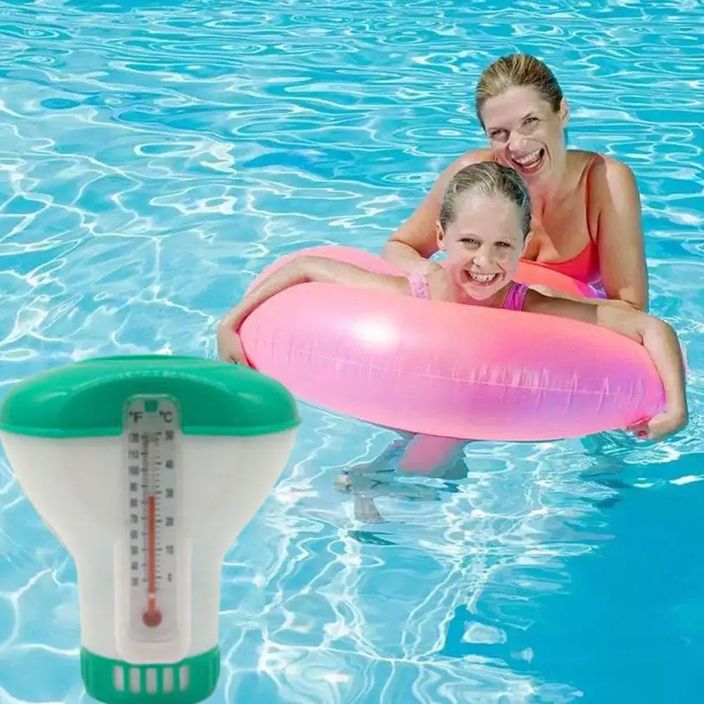 Pool Floating Chlorine & Bromine Dispenser with Thermometer
