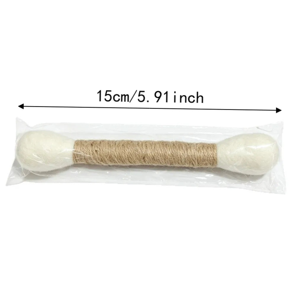 Large Cat Kick Stick – Hemp Rope Fleece Interactive Cat Toy