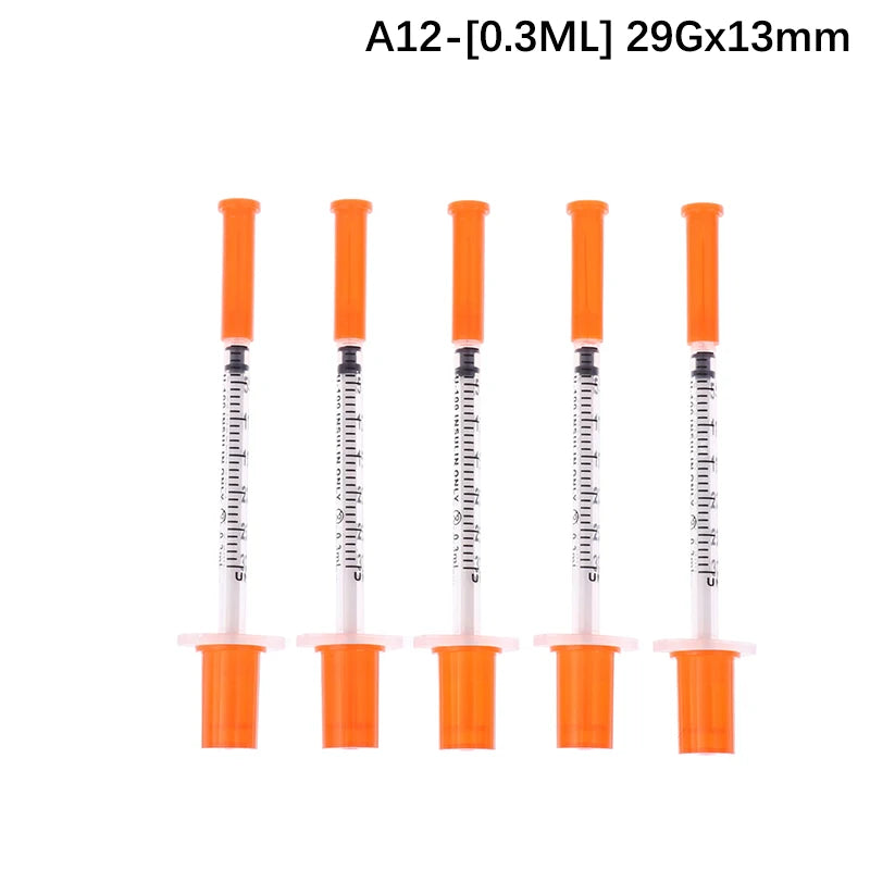 5-Pack Disposable Veterinary Syringes 0.3/0.5/1mL – Sterile