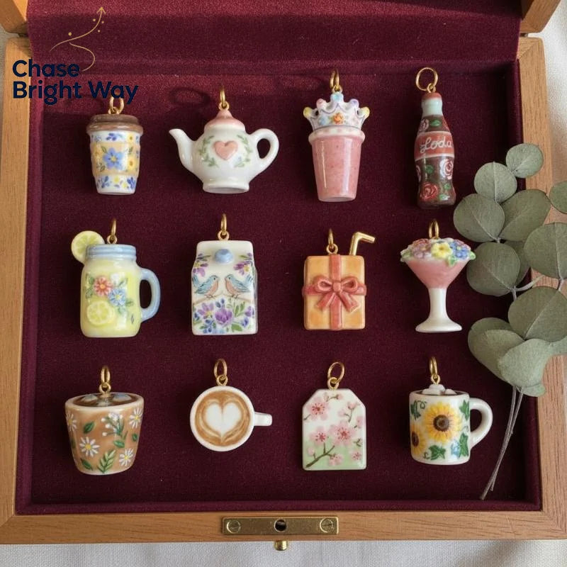 Mini Copper Food & Drink Charms for DIY Jewelry Making