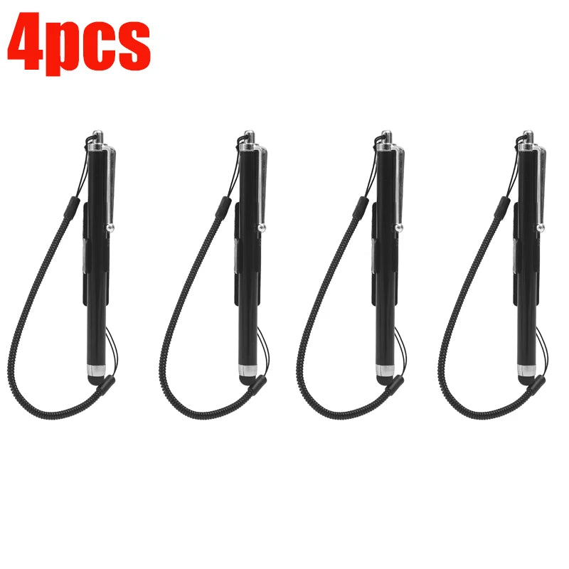 Universal Capacitive Stylus with Spring Cable & Pen Clip