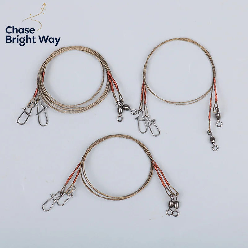 Steel & Titanium Fishing Wire Leader – Anti-Bite & Anti-Wind