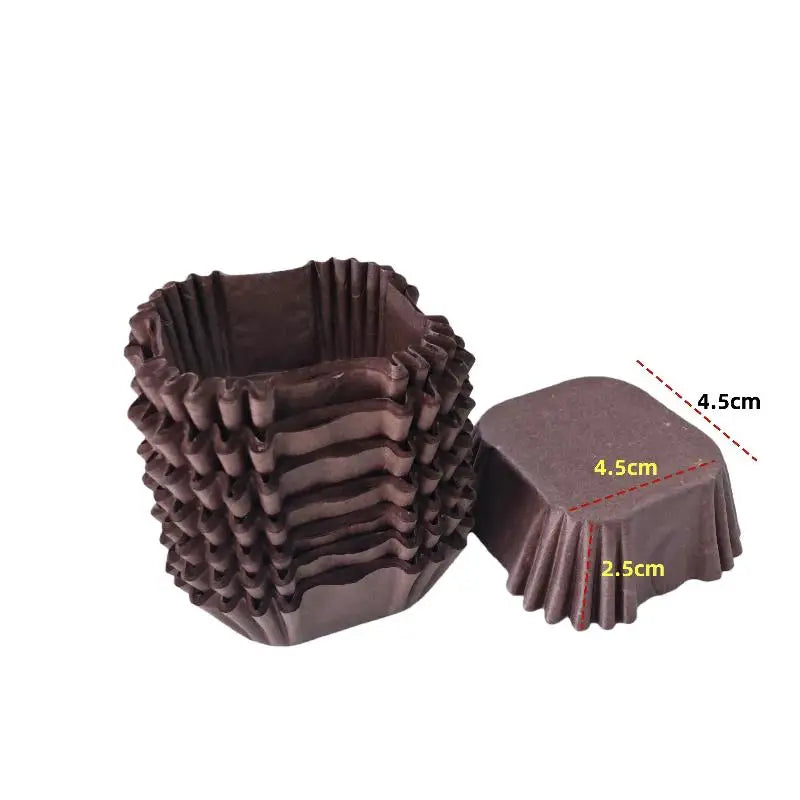 Square Mooncake & Brownie Paper Liners – 100/220 Pcs, 45–62mm