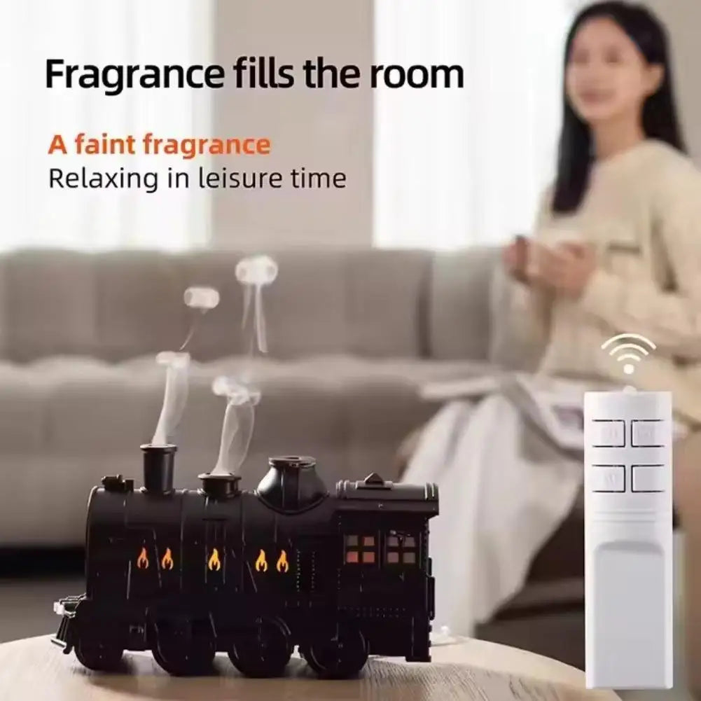 Vintage Train Humidifier & Aromatherapy Diffuser | LED Ambient