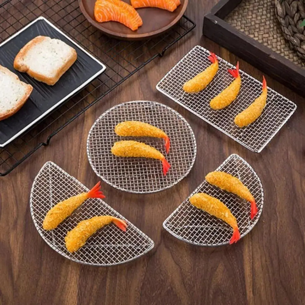 Stainless Steel Tempura Frying Net | Japanese BBQ Draining Rack