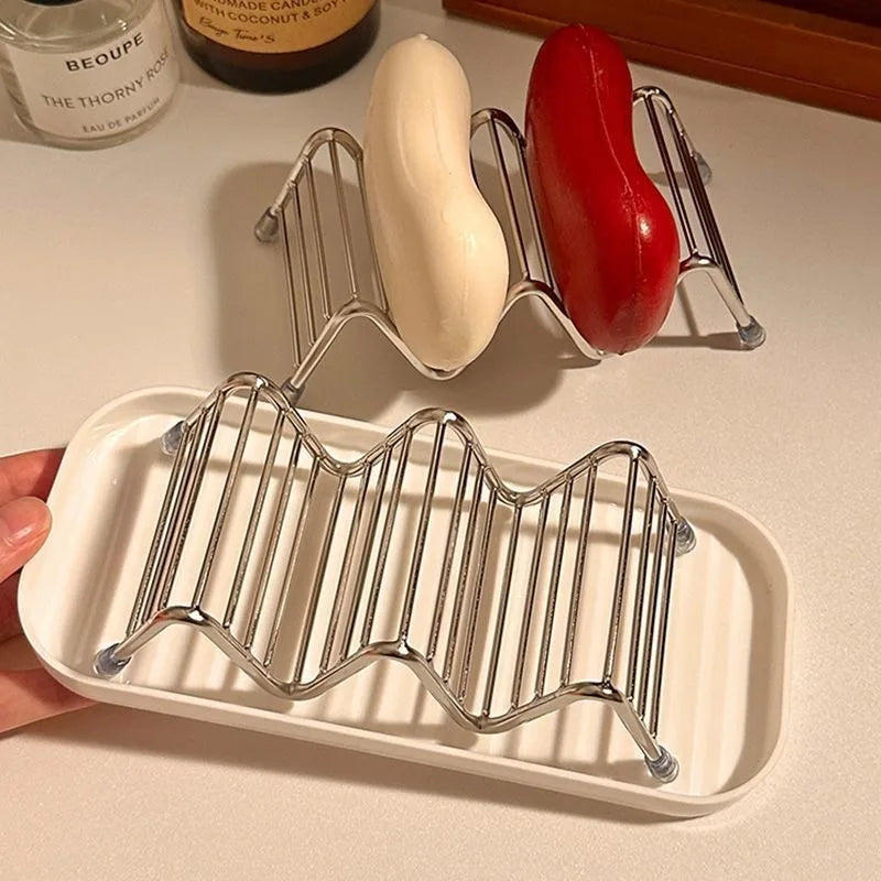 Stainless Steel Soap Rack with Drainage | Bathroom Soap Tray