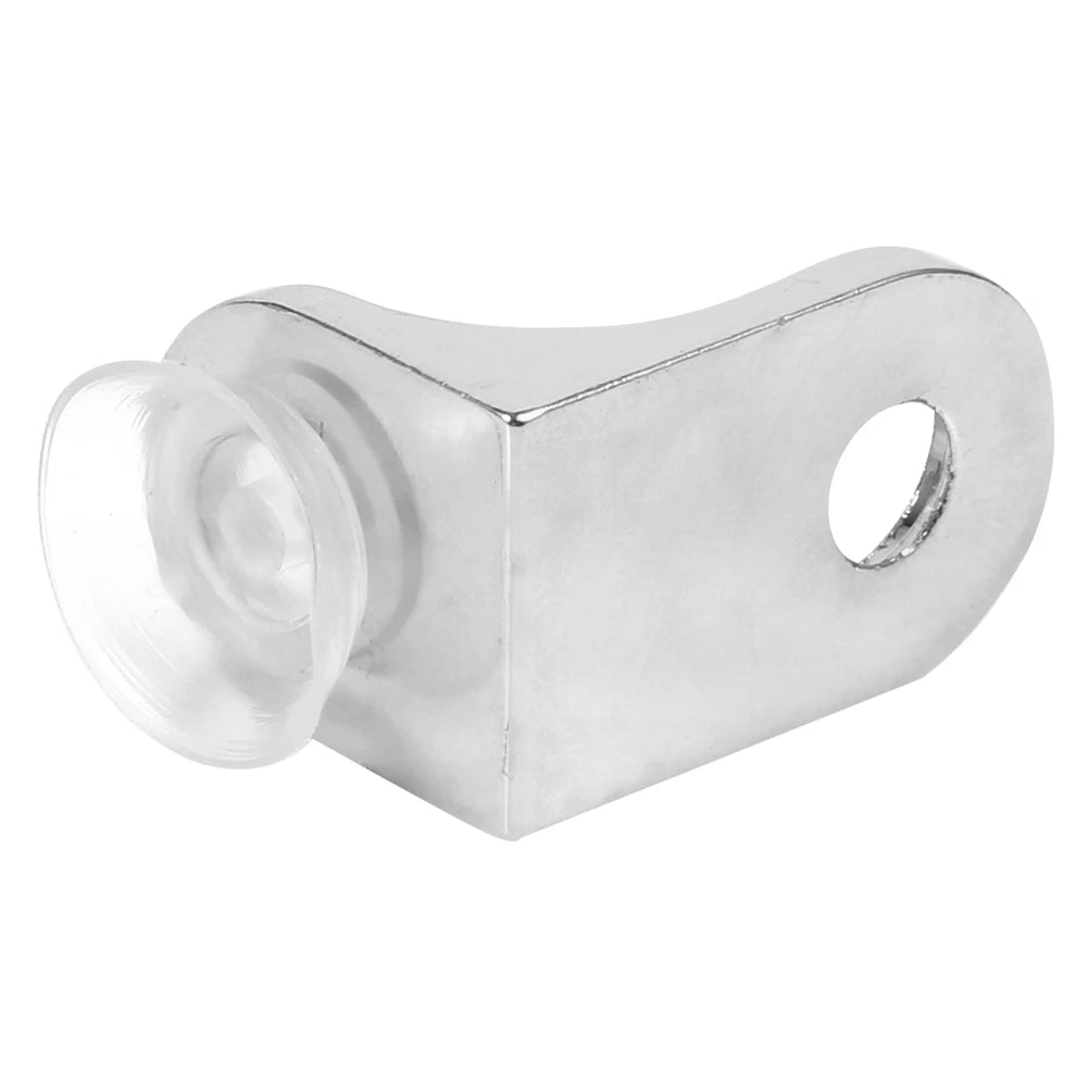 Zinc Alloy Glass Shelf Brackets – Rounded Corner Support (10pcs)