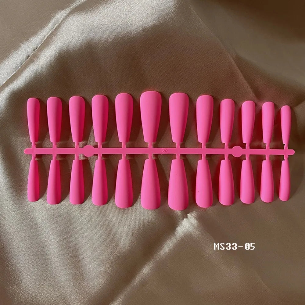 Matte Ballerina False Nails – 24pc French DIY Nail Tips
