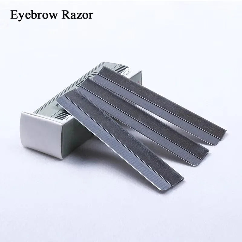 Stainless Steel Eyebrow Razor Blades – 10/50/100 Pack Trimmer