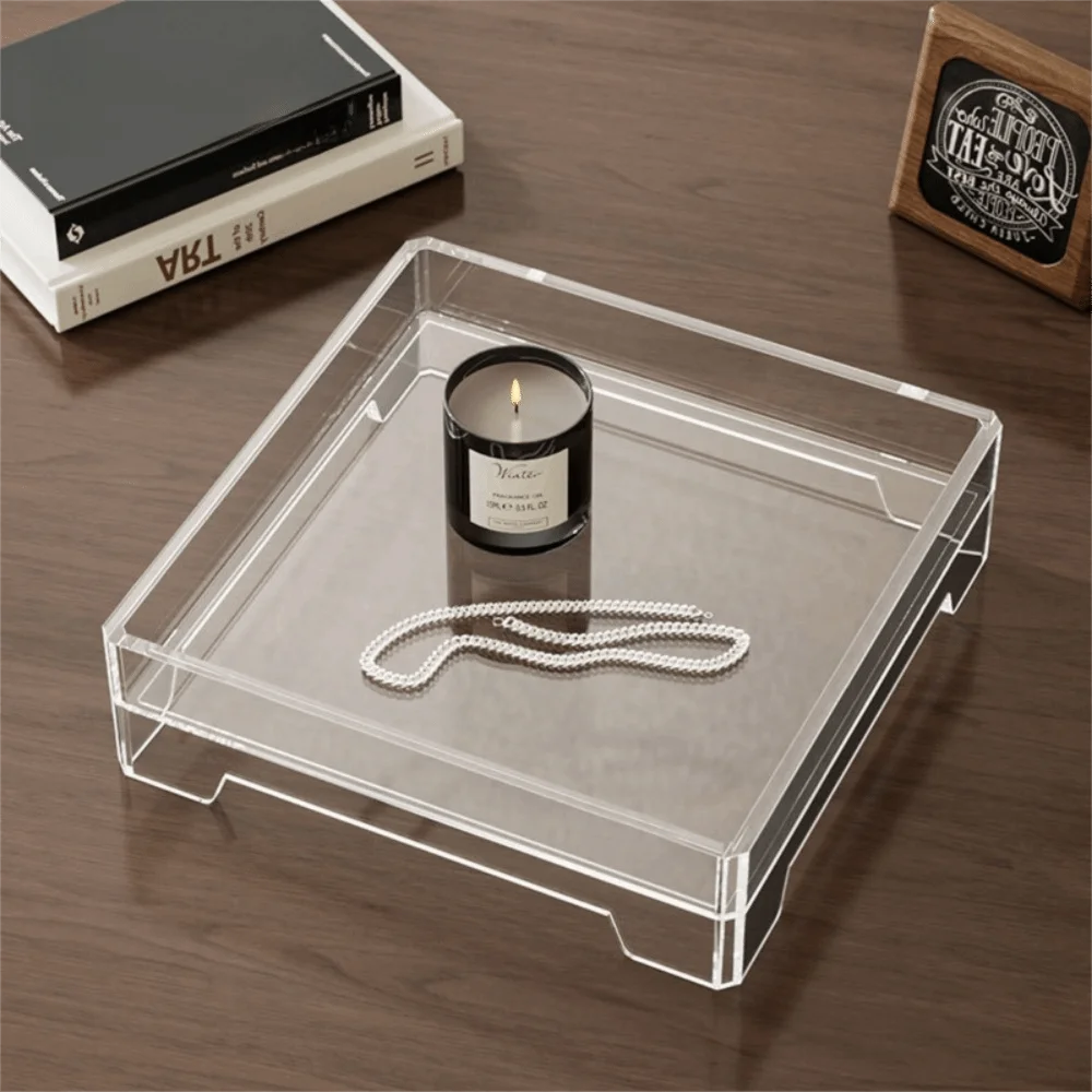 Leather-Weave Storage Tray – Key & Jewelry Desk Organizer