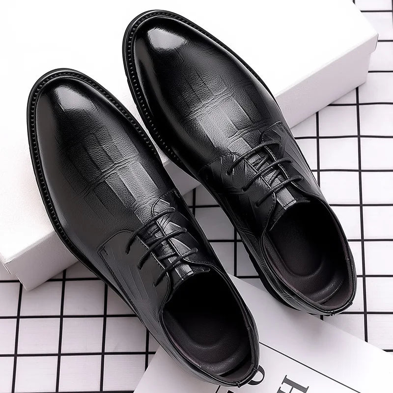 Men's Pointed Toe Oxford Dress Shoes – Lace-Up Formal