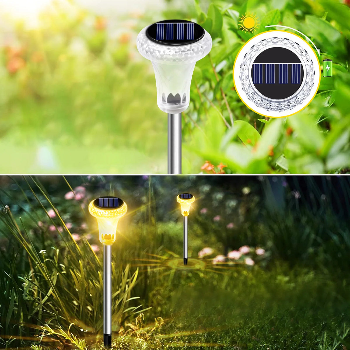 Solar Garden Stake Lights – LED Flower Lamp IP65 Waterproof