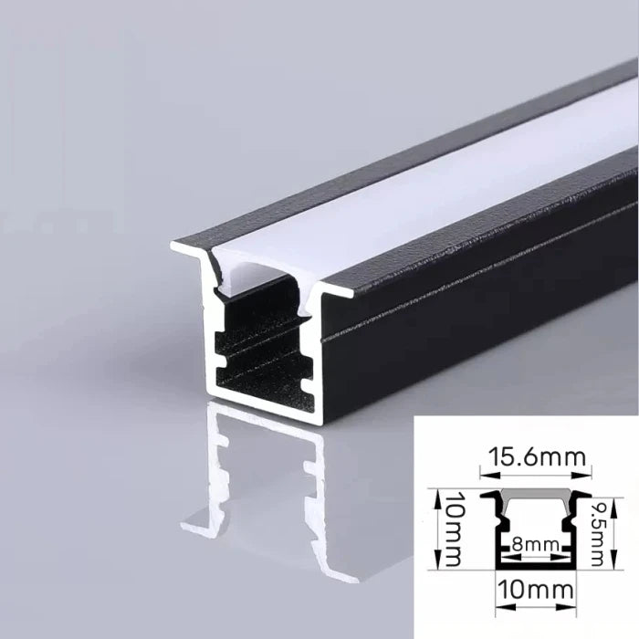 Rose Gold LED Aluminum Channel Profile U/YW Shape – Milky Cover